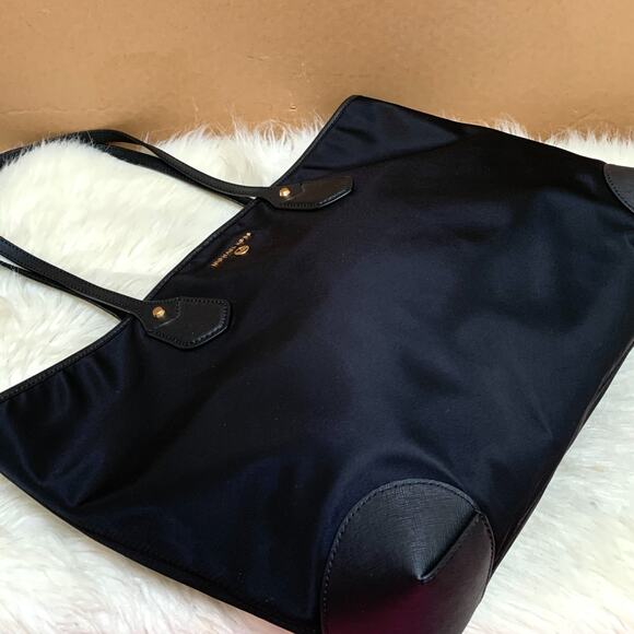 MICHAEL KORS Large Black Gabardine Nylon EVA Shopper Tote Saffiano Leather Trim - Picture 4 of 16